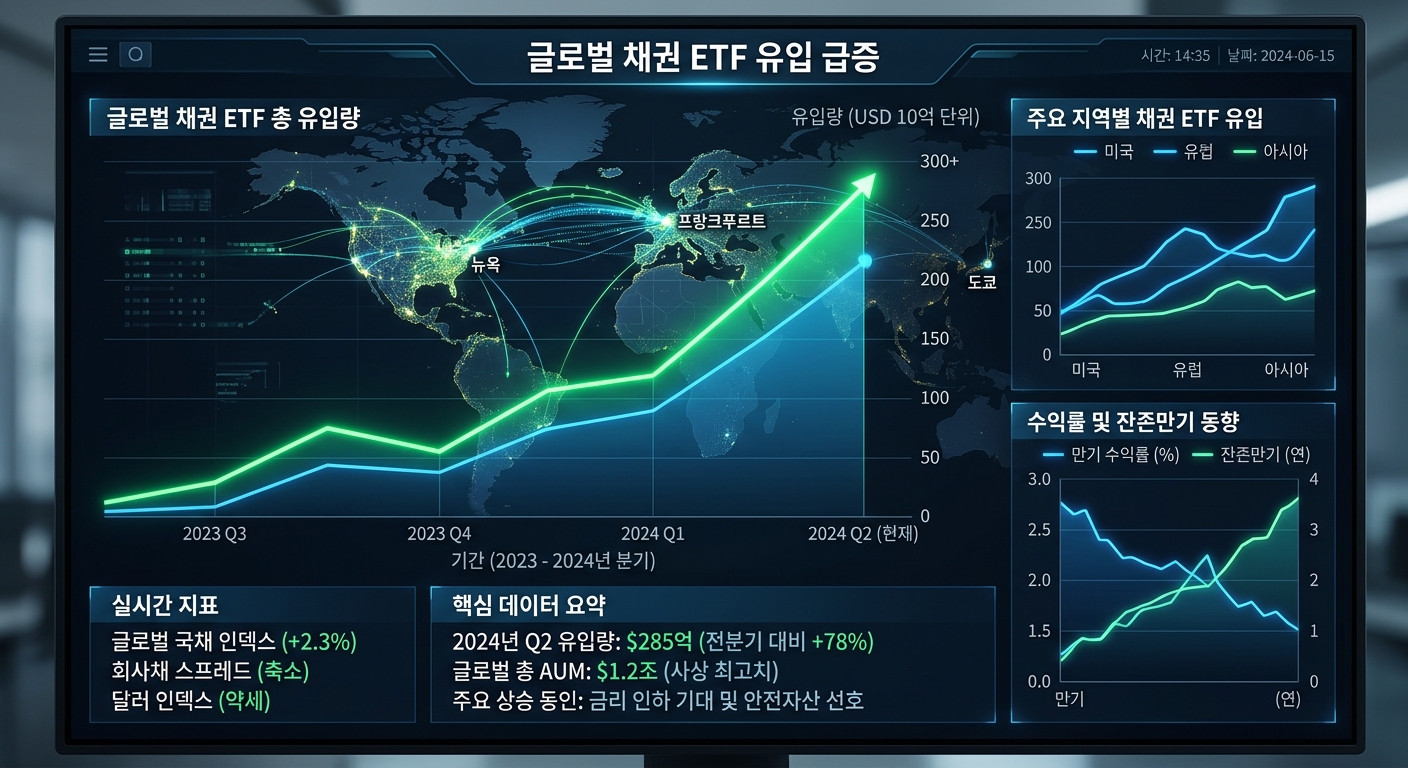 [세계증시] '3조 달러 돌파' 글로벌 채권 ETF와 5,800억 달러 순유입: 미·유·아 3극 디커플링 속 '피벗 대기'와 '액티브 채권 로테이션' 시나리오
